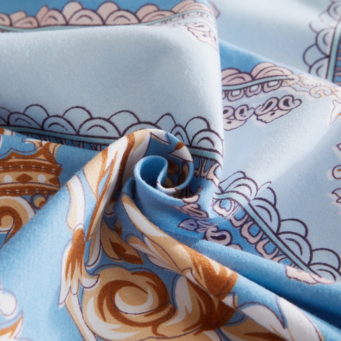 91家纺网 家纺一手货源 找家纺 艾裙海 2020新款斜纹加厚夹棉床裙四件套北欧风情