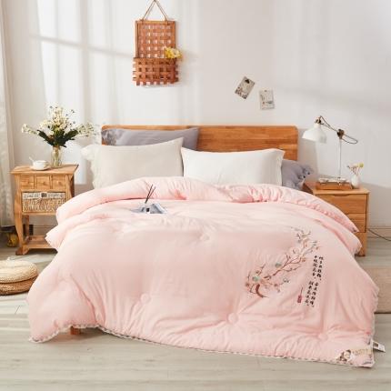 91家纺网 家纺一手货源 找家纺 （总）啊雅家居2025新款肌理纹绣花花边羽丝绒被