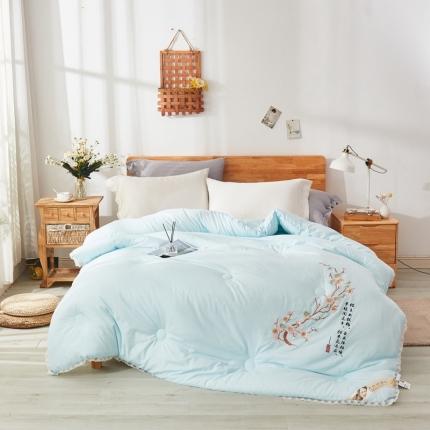 91家纺网 家纺一手货源 找家纺 （总）啊雅家居2025新款肌理纹绣花花边羽丝绒被