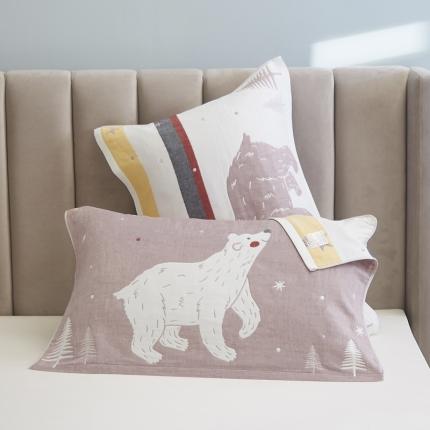 91家纺网 家纺一手货源 找家纺 爱港2023新款专版全棉纱布枕巾柔软吸汗四季枕头巾欧式情侣单人枕巾一对