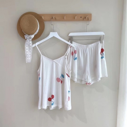 91家纺网 家纺一手货源 找家纺 风向标针织棉印花家居服-吊带