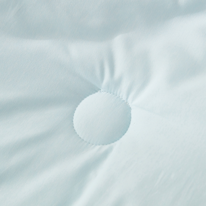 91家纺网 家纺一手货源 找家纺 啊雅家居2025新款肌理纹绣花花边羽丝绒被夜香梅 天兰色