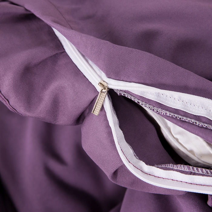 91家纺网 家纺一手货源 找家纺 金米诺 2020加厚韩版花边水洗棉磨毛四件套 丁香紫