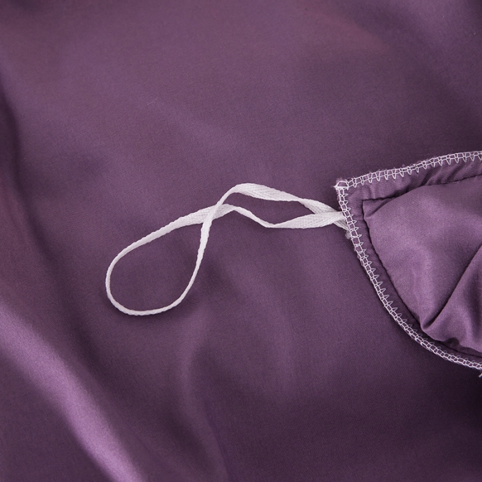 91家纺网 家纺一手货源 找家纺 金米诺 2020加厚韩版花边水洗棉磨毛四件套 丁香紫