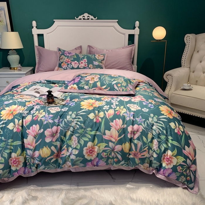 91家纺网 家纺一手货源 找家纺 （总）太古汇 2020新款60支数码印花小边款四件套