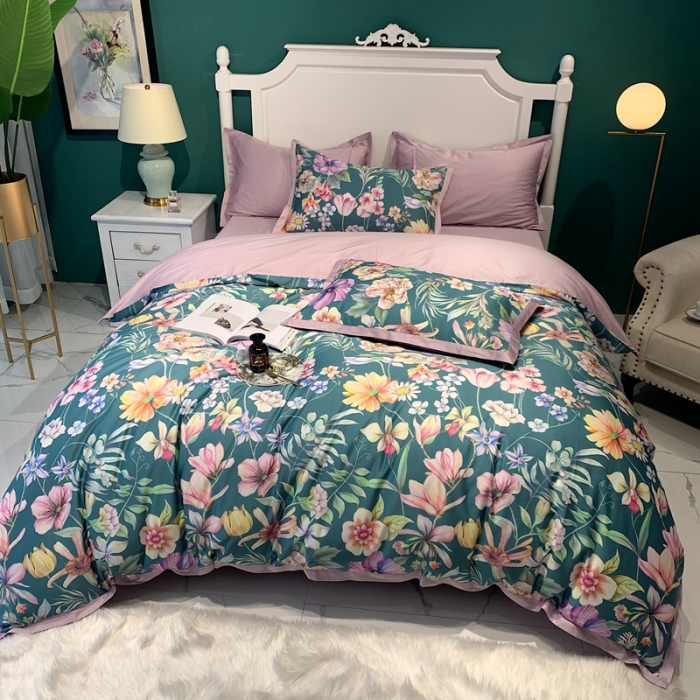 91家纺网 家纺一手货源 找家纺 （总）太古汇 2020新款60支数码印花小边款四件套