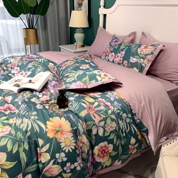 91家纺网 家纺一手货源 找家纺 （总）太古汇 2020新款60支数码印花小边款四件套