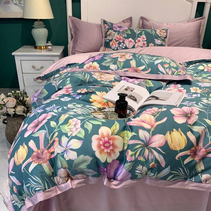 91家纺网 家纺一手货源 找家纺 （总）太古汇 2020新款60支数码印花小边款四件套