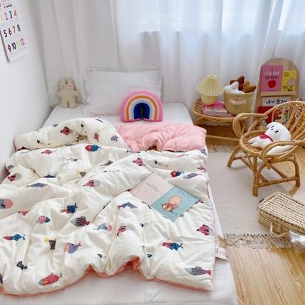 91家纺网 家纺一手货源 找家纺 桂雅居家纺2020秋冬60s极柔长绒棉儿童抑菌大豆被年年有鱼