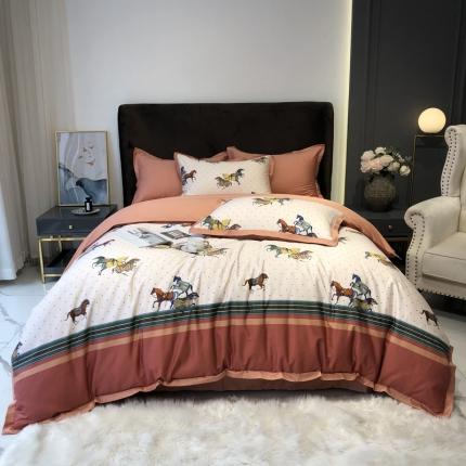 太古汇 2020新款60支数码印花小边款四件套安德鲁