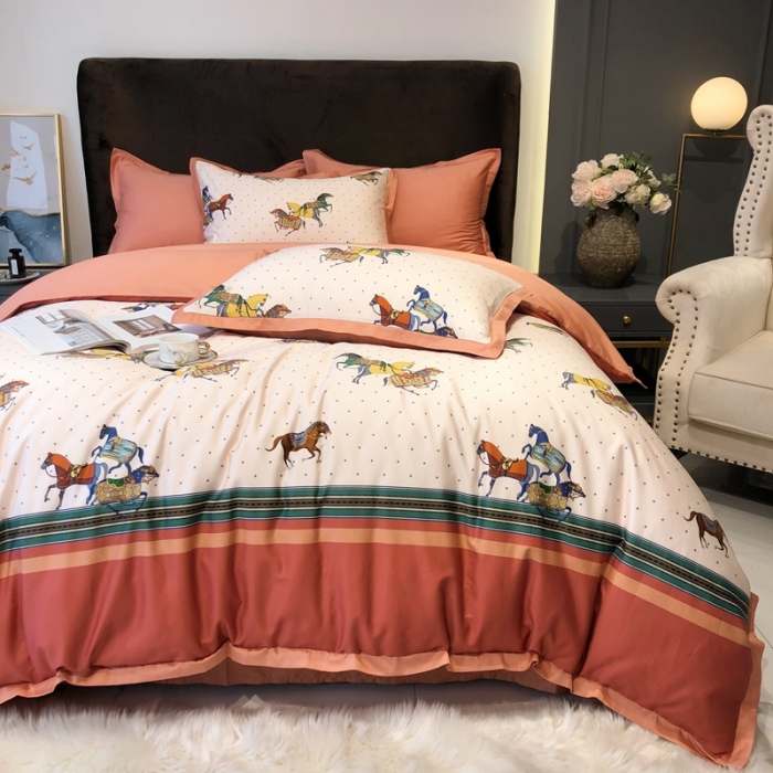 91家纺网 家纺一手货源 找家纺 太古汇 2020新款60支数码印花小边款四件套安德鲁