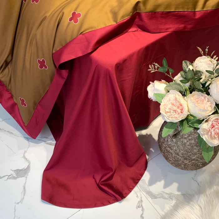 91家纺网 家纺一手货源 找家纺 太古汇 2020新款60支数码印花小边款四件套查尔斯卡其