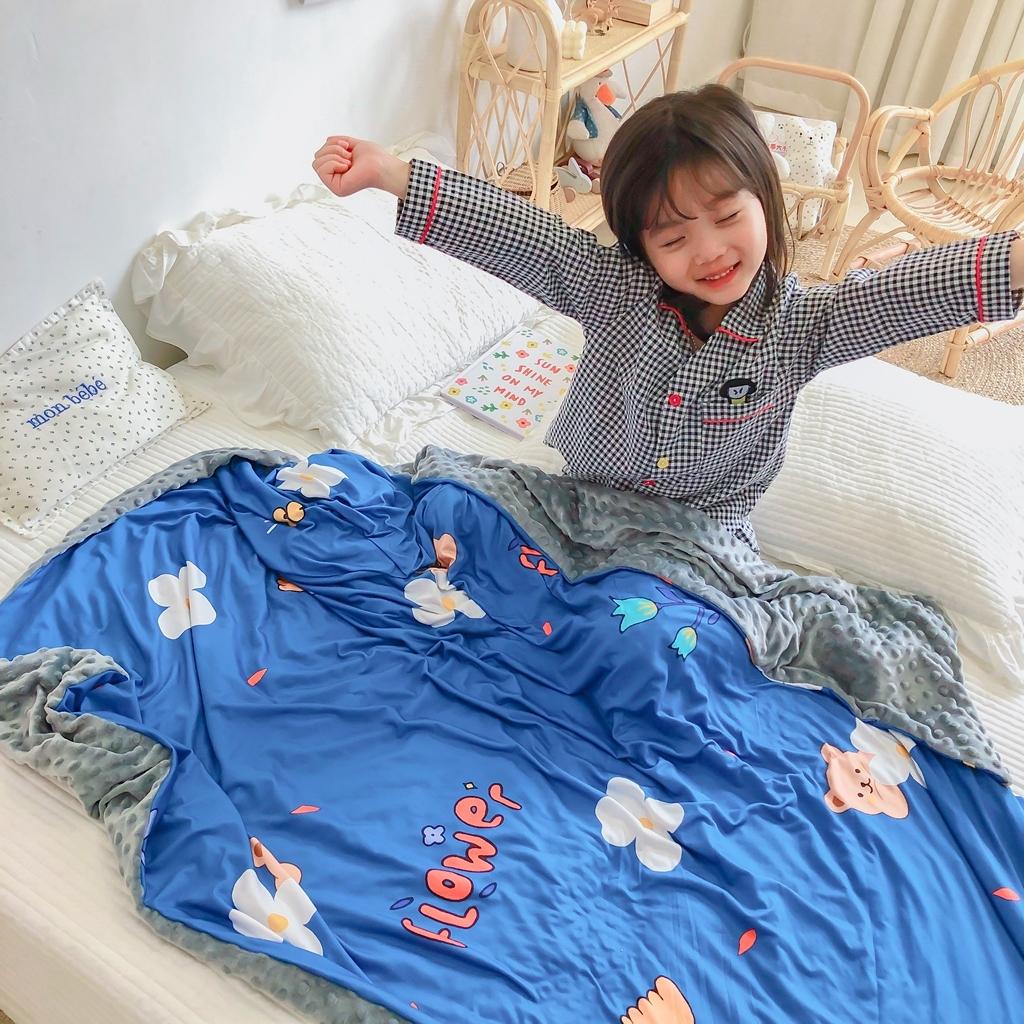 91家纺网 家纺一手货源 找家纺 星期八 2020新款A类针织棉豆豆毯 乖乖熊