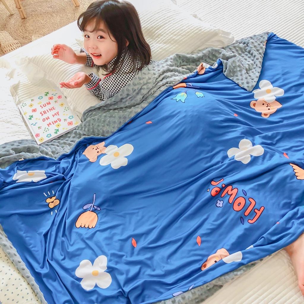 91家纺网 家纺一手货源 找家纺 星期八 2020新款A类针织棉豆豆毯 乖乖熊