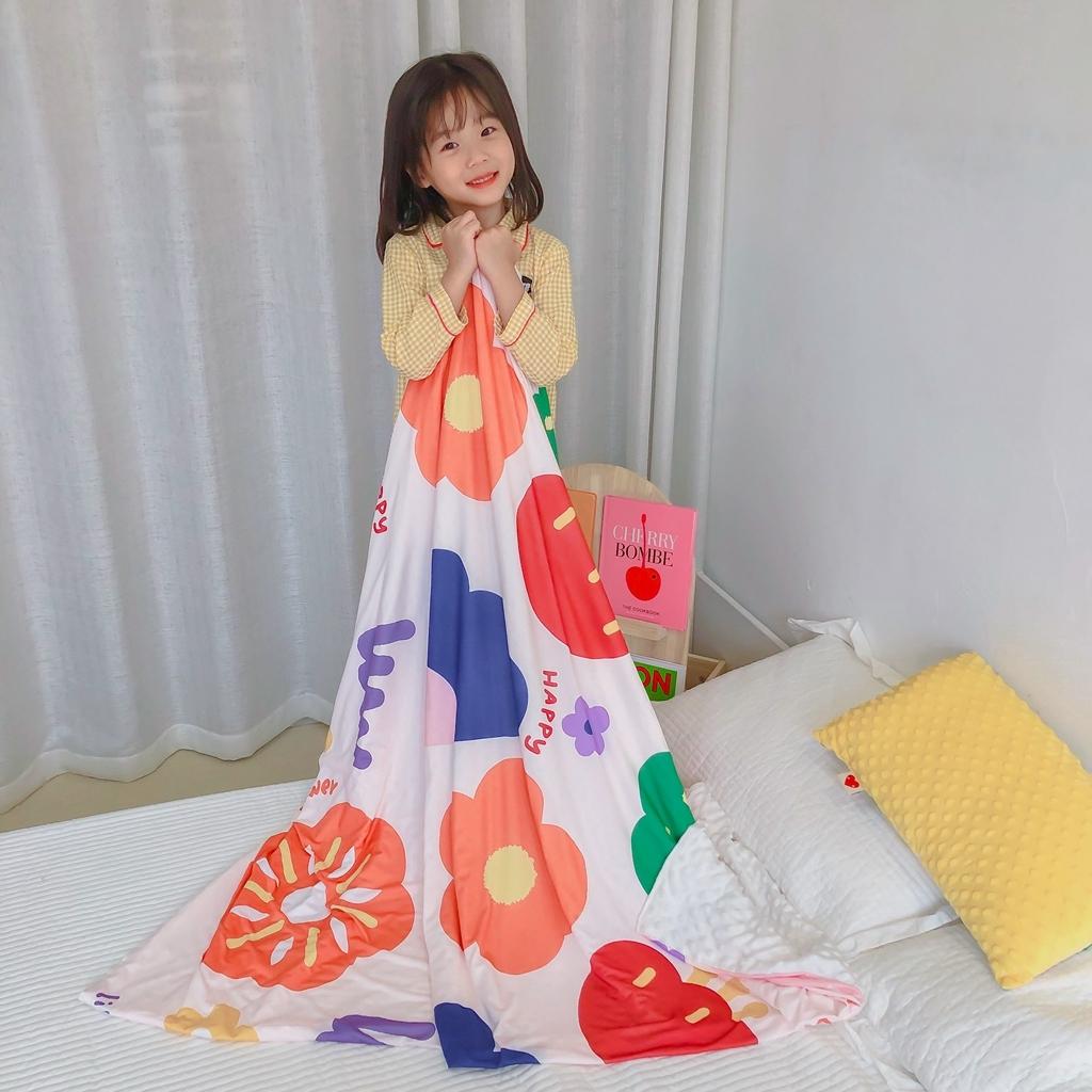 91家纺网 家纺一手货源 找家纺 星期八 2020新款A类针织棉豆豆毯 花儿朵朵