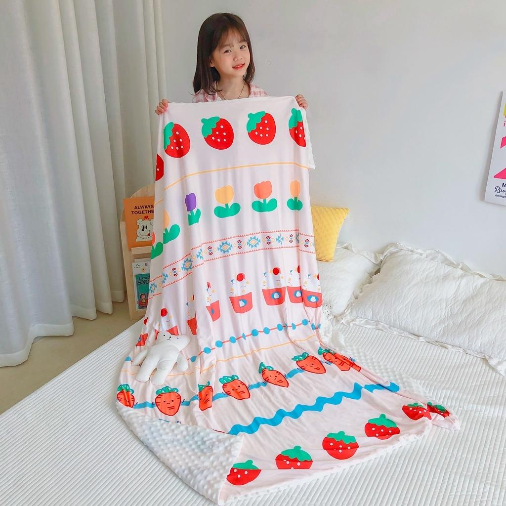 91家纺网 家纺一手货源 找家纺 星期八 2020新款A类针织棉豆豆毯 小萝卜