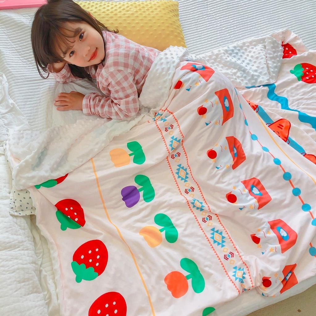 91家纺网 家纺一手货源 找家纺 星期八 2020新款A类针织棉豆豆毯 小萝卜