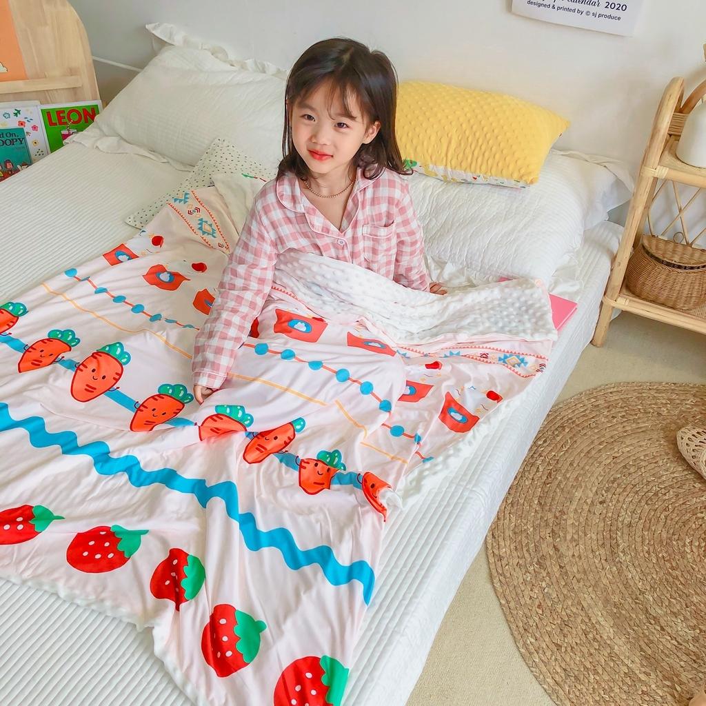 91家纺网 家纺一手货源 找家纺 星期八 2020新款A类针织棉豆豆毯 小萝卜