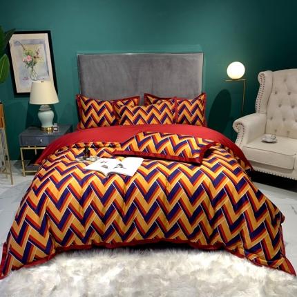 太古汇 2020新款60支数码印花小边款四件套乔安娜