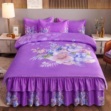 91家纺网 家纺一手货源 找家纺 梦柏 2020秋冬新品大版四件套 朵韵