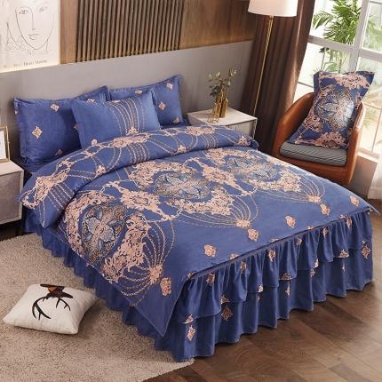 梦柏 2020秋冬新品大版四件套 莫奈花丛