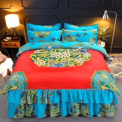 91家纺网 家纺一手货源 找家纺 （总）梦柏 2020新款加厚磨毛四件套大版