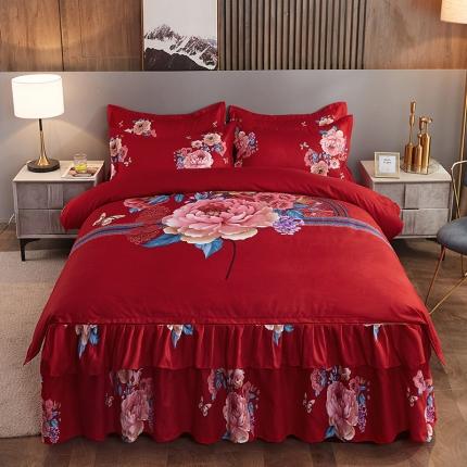 91家纺网 家纺一手货源 找家纺 （总）梦柏 2020新款加厚磨毛四件套大版