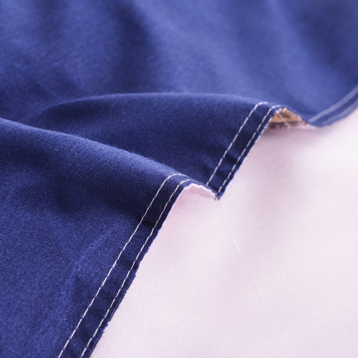 91家纺网 家纺一手货源 找家纺 梦柏 2020新款加厚磨毛四件套大版 北海风（蓝）