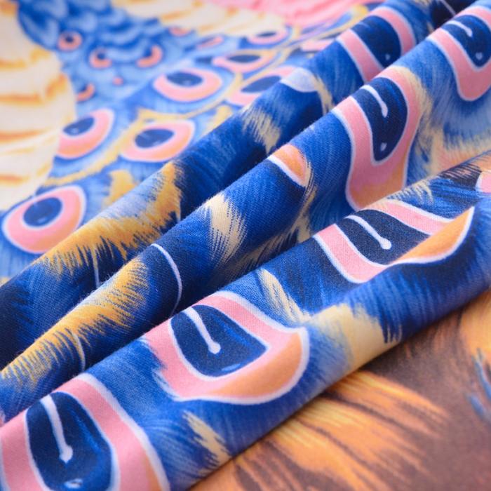 91家纺网 家纺一手货源 找家纺 梦柏 2020新款加厚磨毛四件套大版 比翼双飞（床裙款）