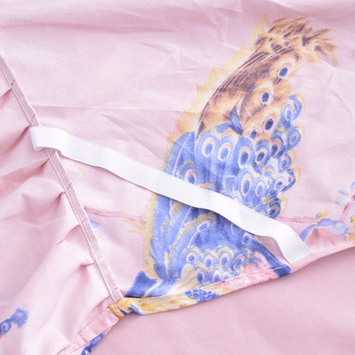 91家纺网 家纺一手货源 找家纺 梦柏 2020新款加厚磨毛四件套大版 比翼双飞（床裙款）