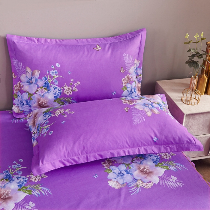 91家纺网 家纺一手货源 找家纺 梦柏 2020新款加厚磨毛四件套大版 朵韵