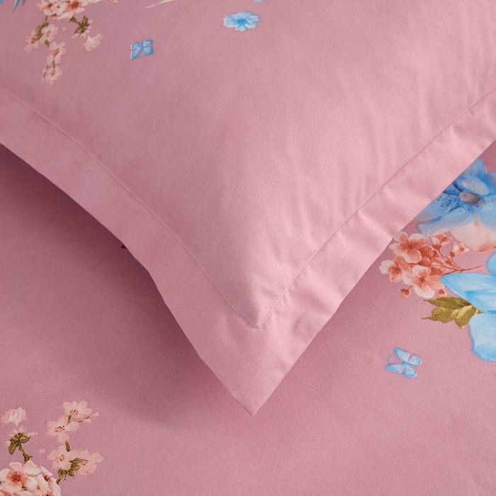 91家纺网 家纺一手货源 找家纺 梦柏 2020新款加厚磨毛四件套大版 花季