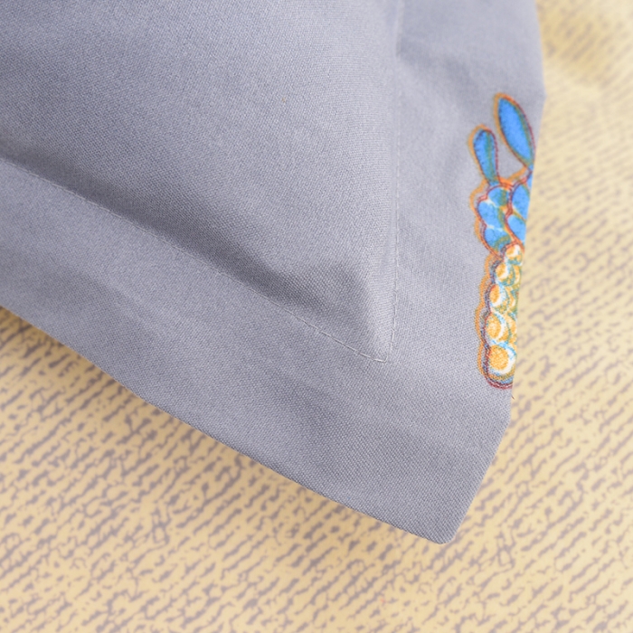 91家纺网 家纺一手货源 找家纺 梦柏 2020新款加厚磨毛四件套大版 花间意（灰）