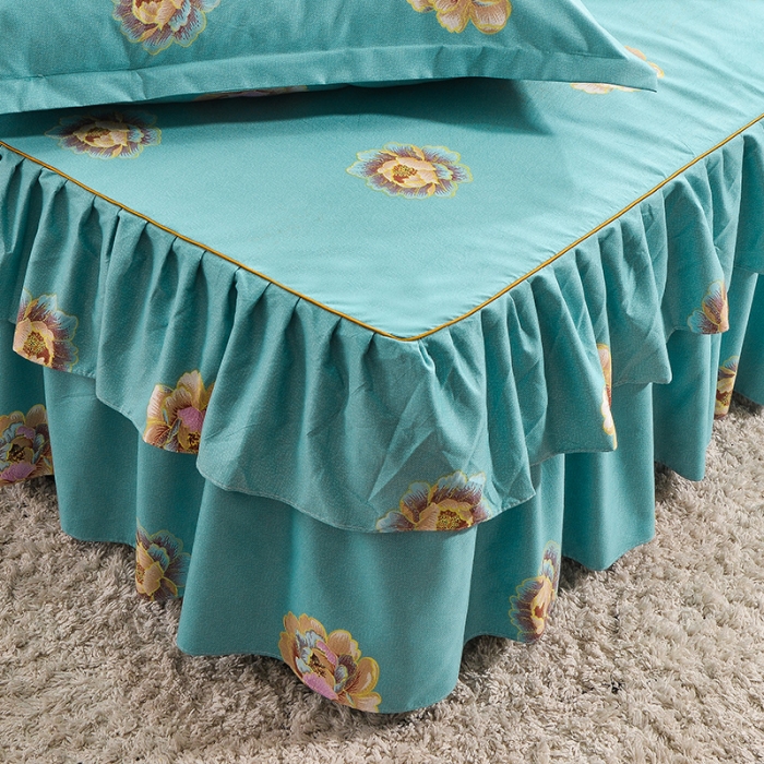 91家纺网 家纺一手货源 找家纺 梦柏 2020新款加厚磨毛四件套大版 花语悠然