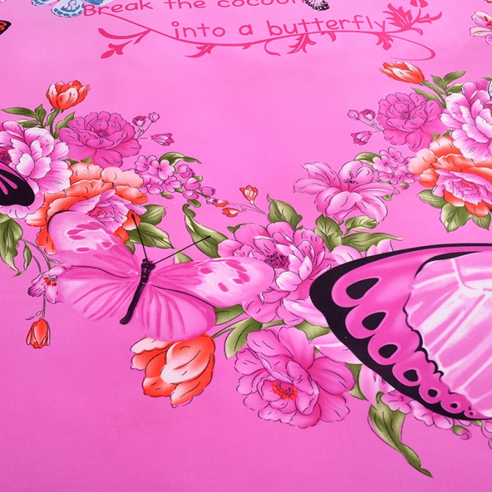 91家纺网 家纺一手货源 找家纺 梦柏 2020新款加厚磨毛四件套大版 浪漫花环