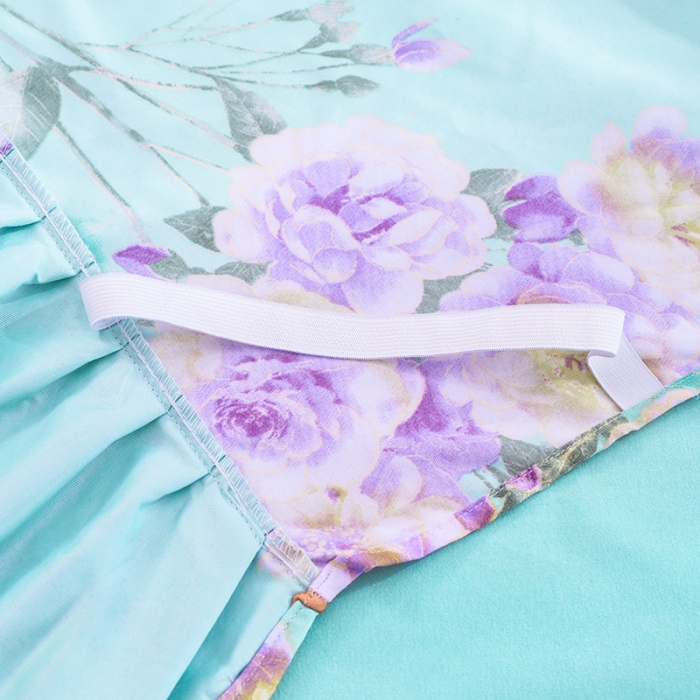 91家纺网 家纺一手货源 找家纺 梦柏 2020新款加厚磨毛四件套大版 玫瑰花香（床裙款）