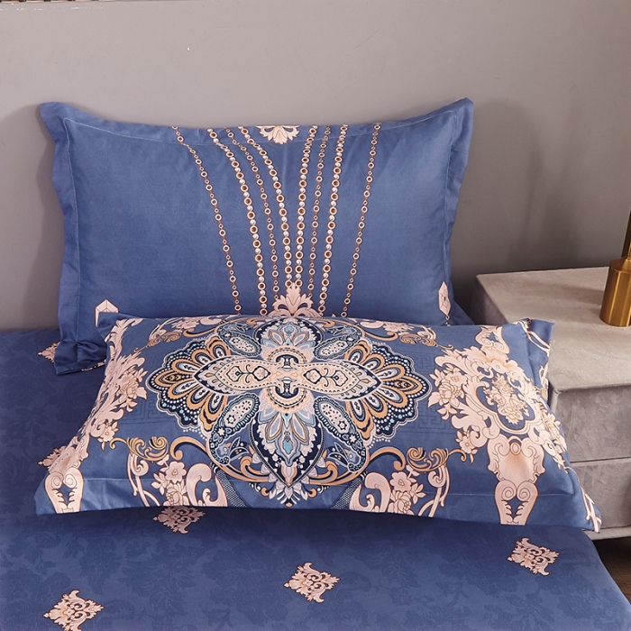 91家纺网 家纺一手货源 找家纺 梦柏 2020新款加厚磨毛四件套大版 莫奈花丛