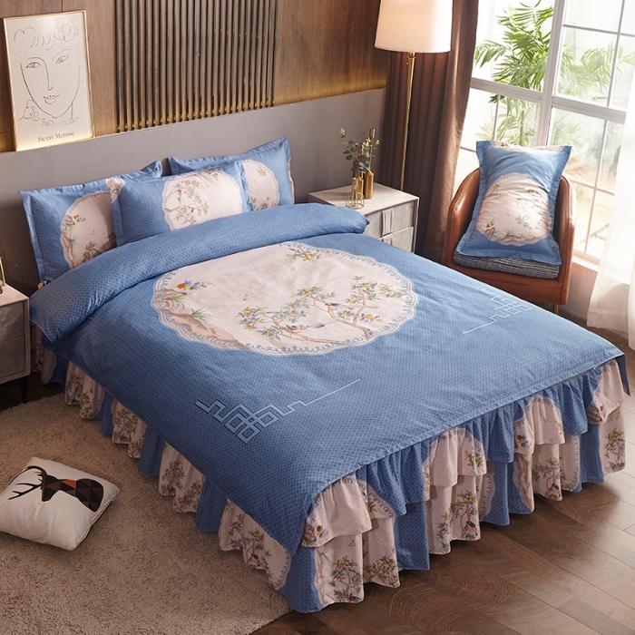 91家纺网 家纺一手货源 找家纺 梦柏 2020新款加厚磨毛四件套大版 莫言