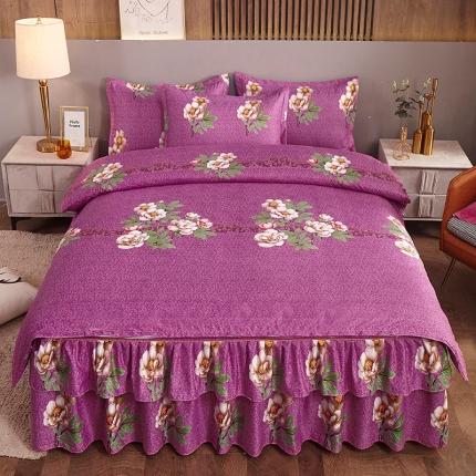 梦柏 2020新款加厚磨毛四件套大版 飘香