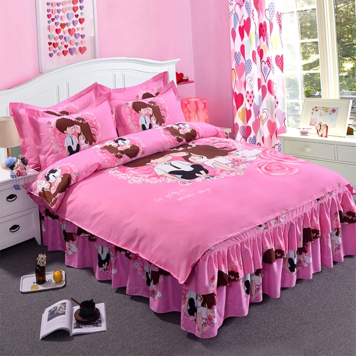 91家纺网 家纺一手货源 找家纺 梦柏 2020新款加厚磨毛四件套大版 情投意合