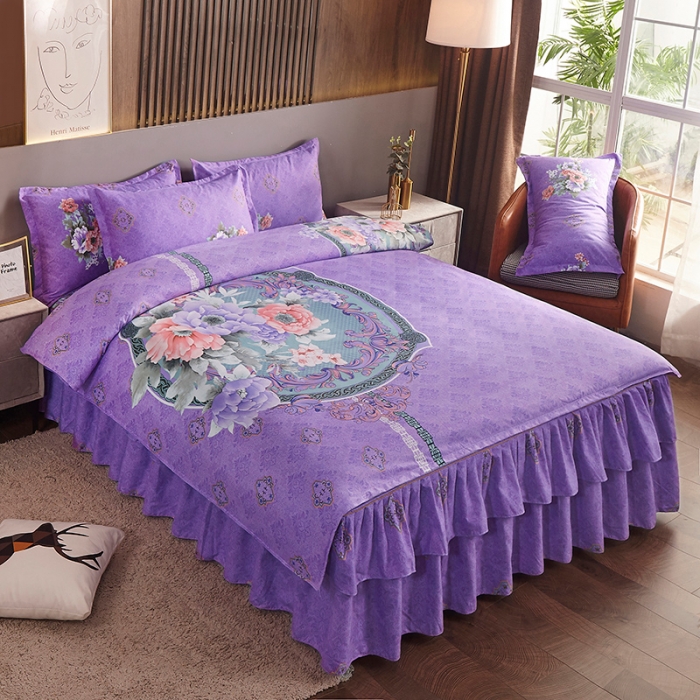 91家纺网 家纺一手货源 找家纺 梦柏 2020新款加厚磨毛四件套大版 色彩斑斓