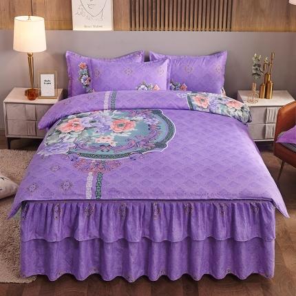 梦柏 2020新款加厚磨毛四件套大版 色彩斑斓