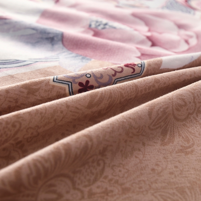 91家纺网 家纺一手货源 找家纺 梦柏 2020新款加厚磨毛四件套大版 绚烂