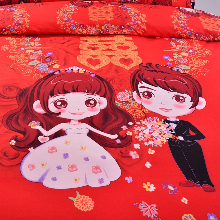 91家纺网 家纺一手货源 找家纺 梦柏 2020新款加厚磨毛四件套大版 钟爱一生