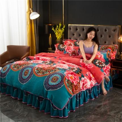 91家纺网 家纺一手货源 找家纺 （总）能好家纺 2020新款金貂绒四件套牛奶绒法莱绒水晶绒