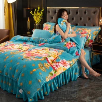 91家纺网 家纺一手货源 找家纺 （总）能好家纺 2020新款金貂绒四件套牛奶绒法莱绒水晶绒