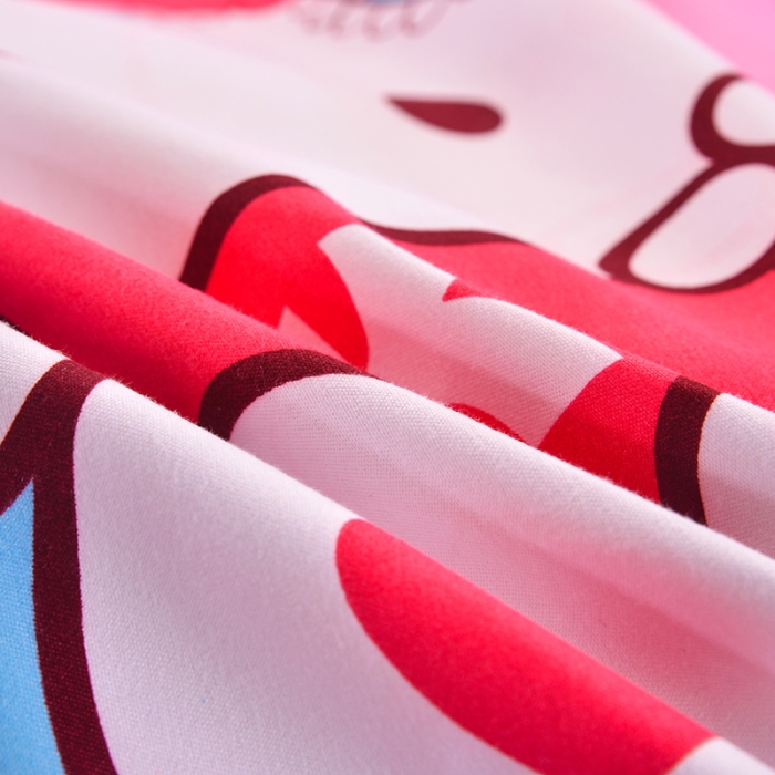 91家纺网 家纺一手货源 找家纺 梦柏 2020新款加厚磨毛四件套小版 kt猫-粉