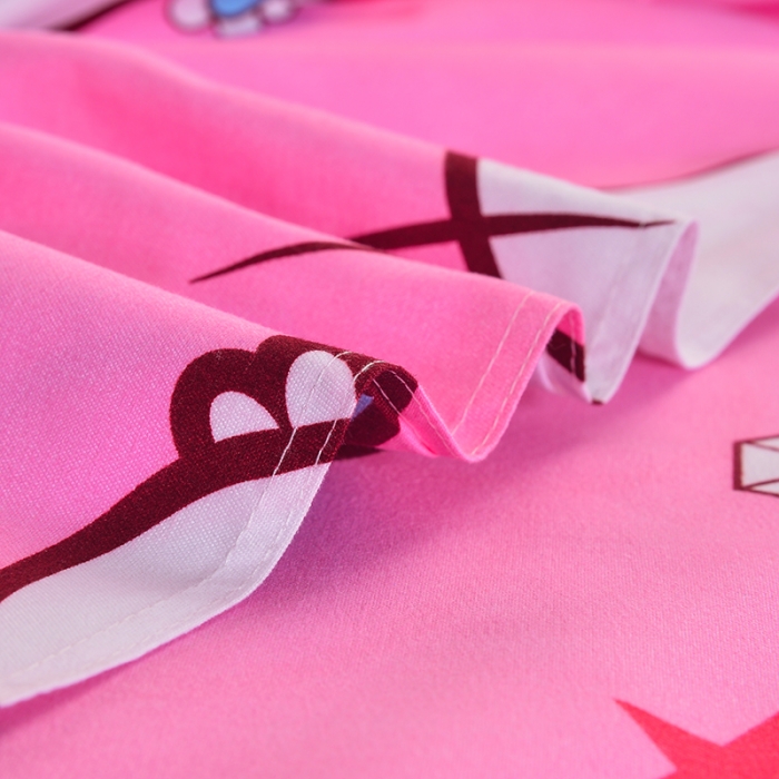 91家纺网 家纺一手货源 找家纺 梦柏 2020新款加厚磨毛四件套小版 kt猫-粉