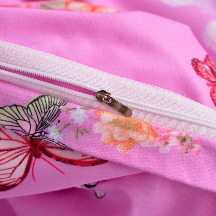 91家纺网 家纺一手货源 找家纺 梦柏 2020新款加厚磨毛四件套小版 彩蝶飞舞