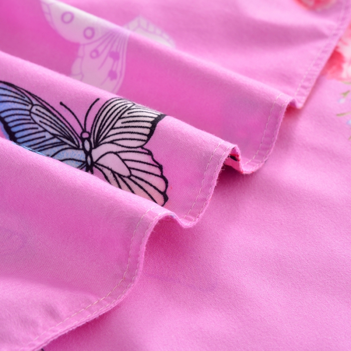 91家纺网 家纺一手货源 找家纺 梦柏 2020新款加厚磨毛四件套小版 彩蝶飞舞